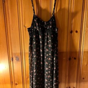 No Boundaries Black Floral Maxi Dress